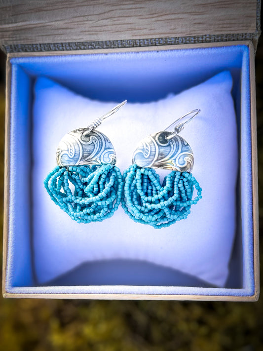 Misty Fjords - Turquoise Beaded Earrings