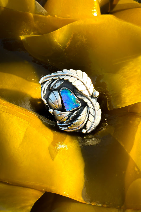 Australian Boulder Opal Heirloom Ring