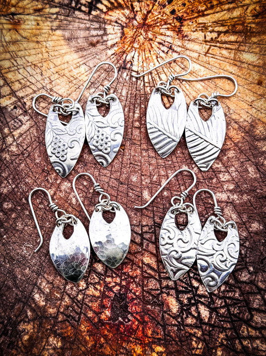 Shield Silver Earrings