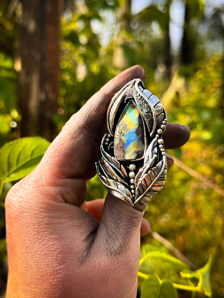 Boulder Opal Heirloom Botanical Ring