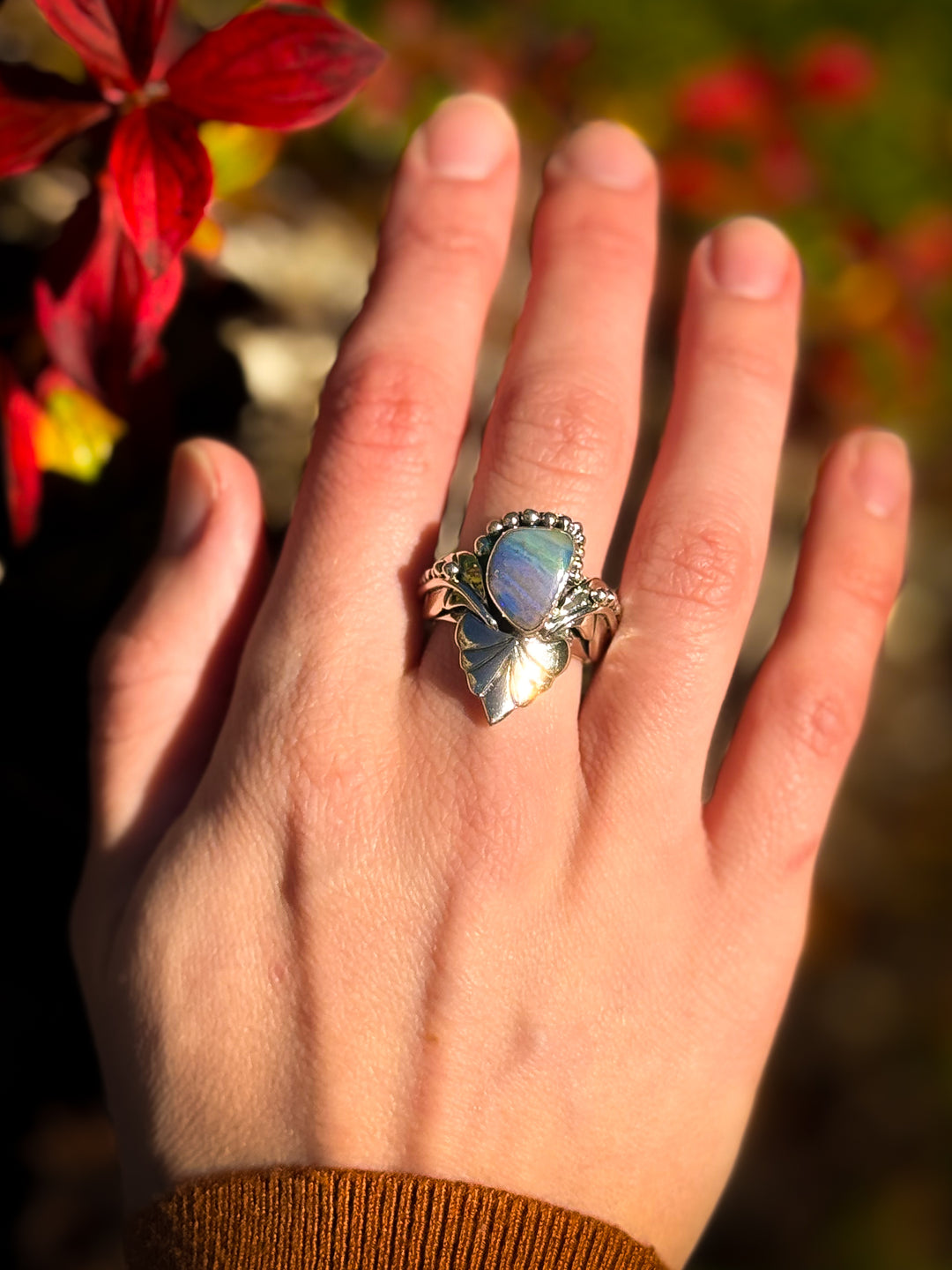 Australian Boulder Opal Ring ~Dreamscape