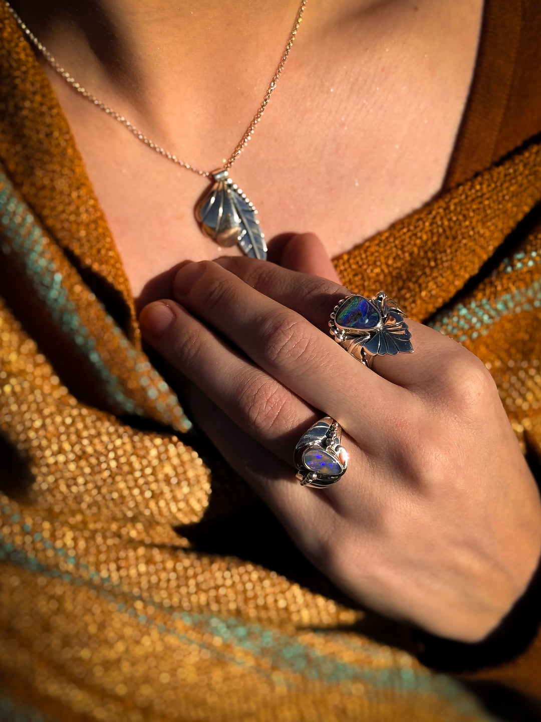 Australian Boulder Opal Ring ~ Ember
