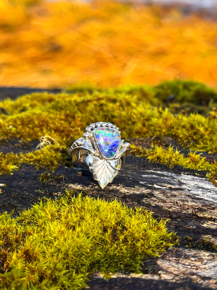 Australian Boulder Opal Ring ~ Interstellar