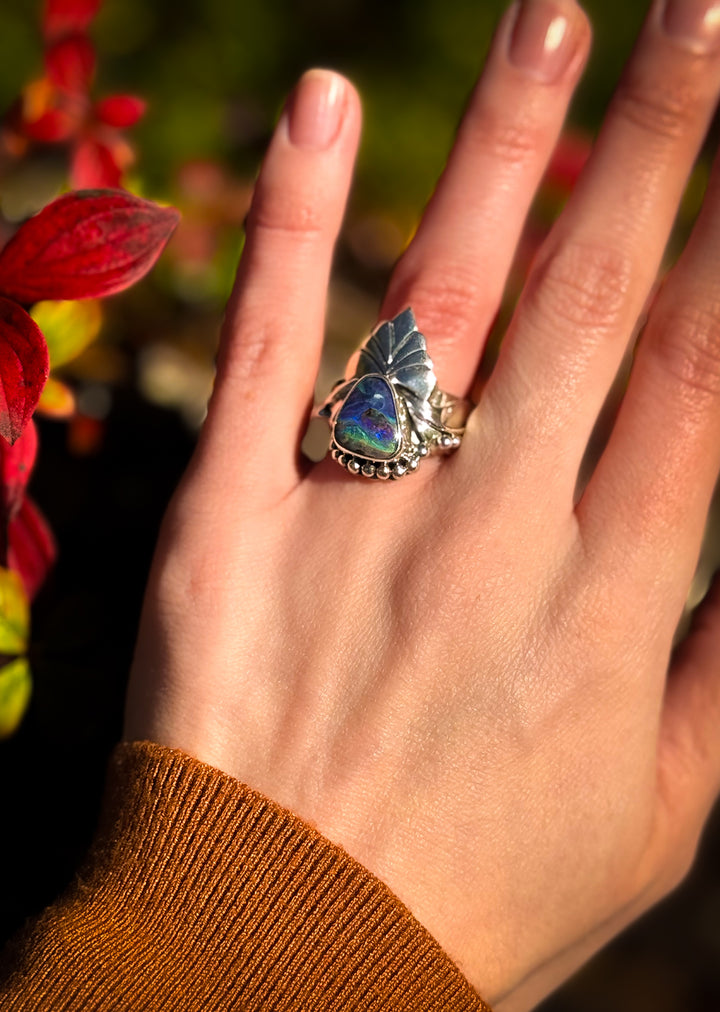 Australian Boulder Opal Ring ~ Interstellar