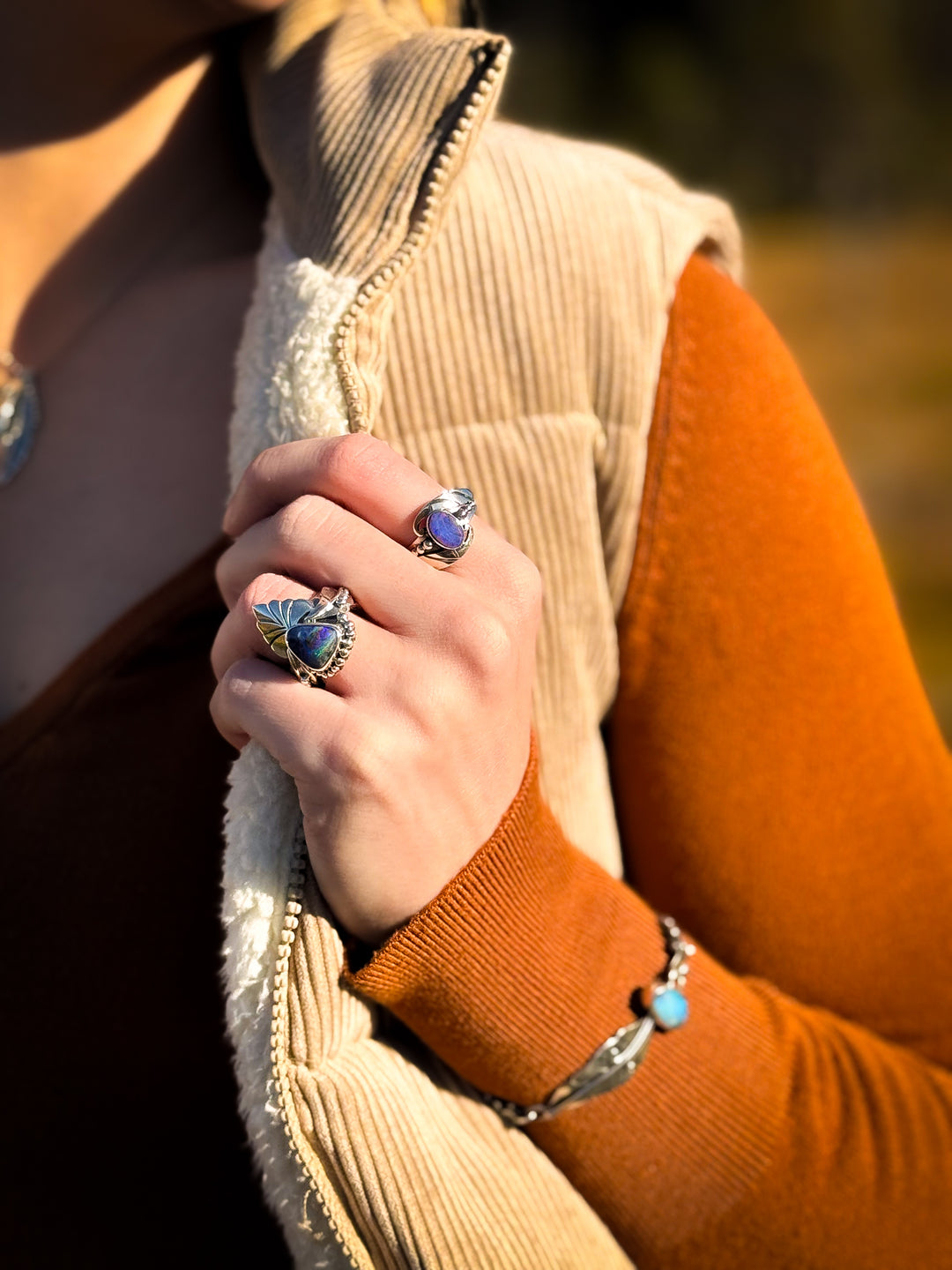 Australian Boulder Opal Ring ~ Interstellar