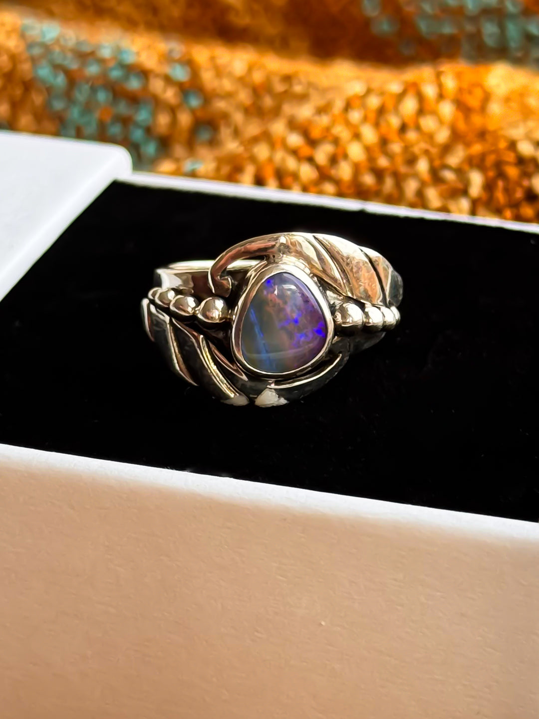 Australian Boulder Opal Ring ~ Kindling
