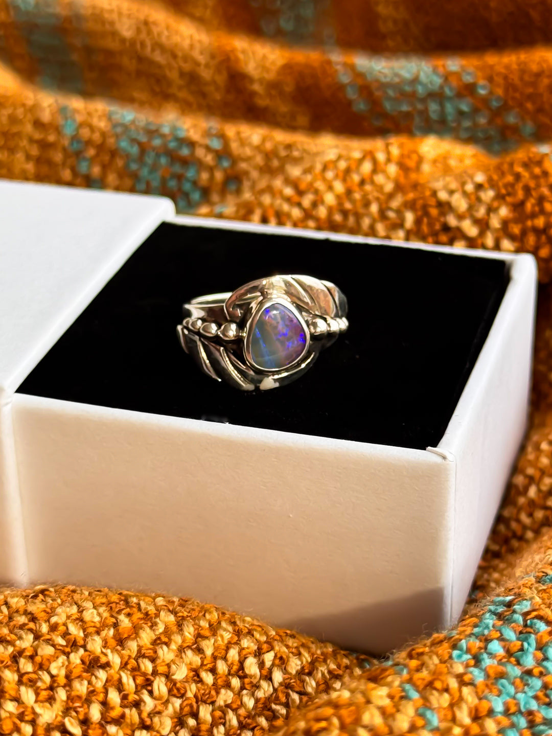Australian Boulder Opal Ring ~ Kindling