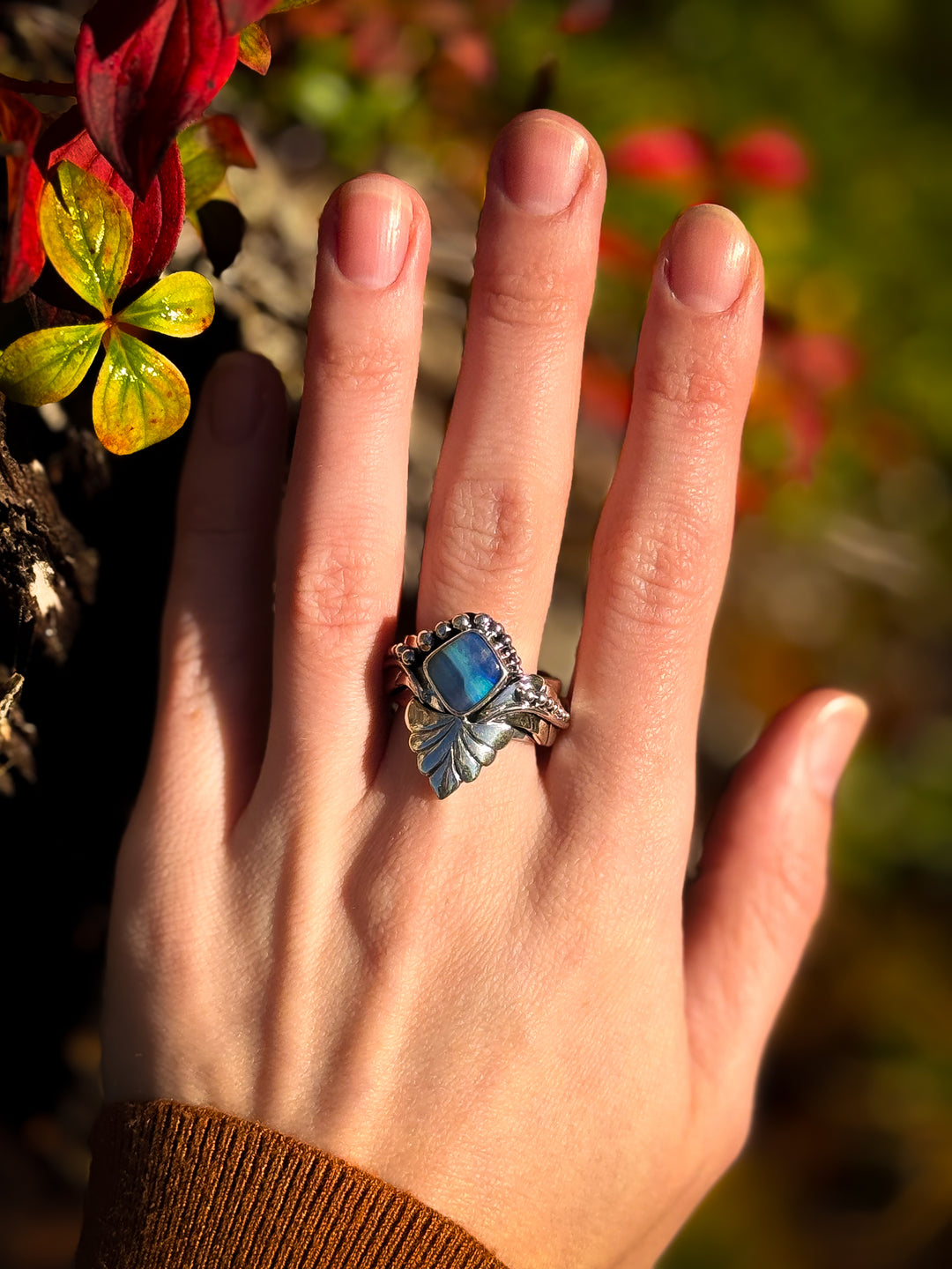 Australian Boulder Opal Ring ~ Nebula