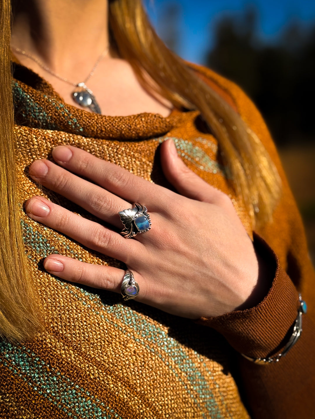 Australian Boulder Opal Ring ~ Nebula