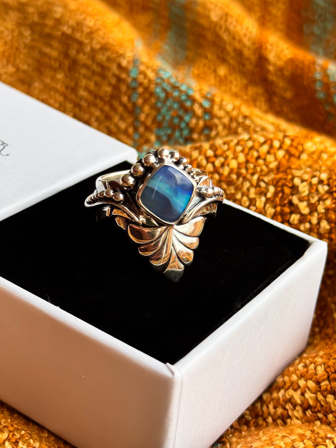 Australian Boulder Opal Ring ~ Nebula