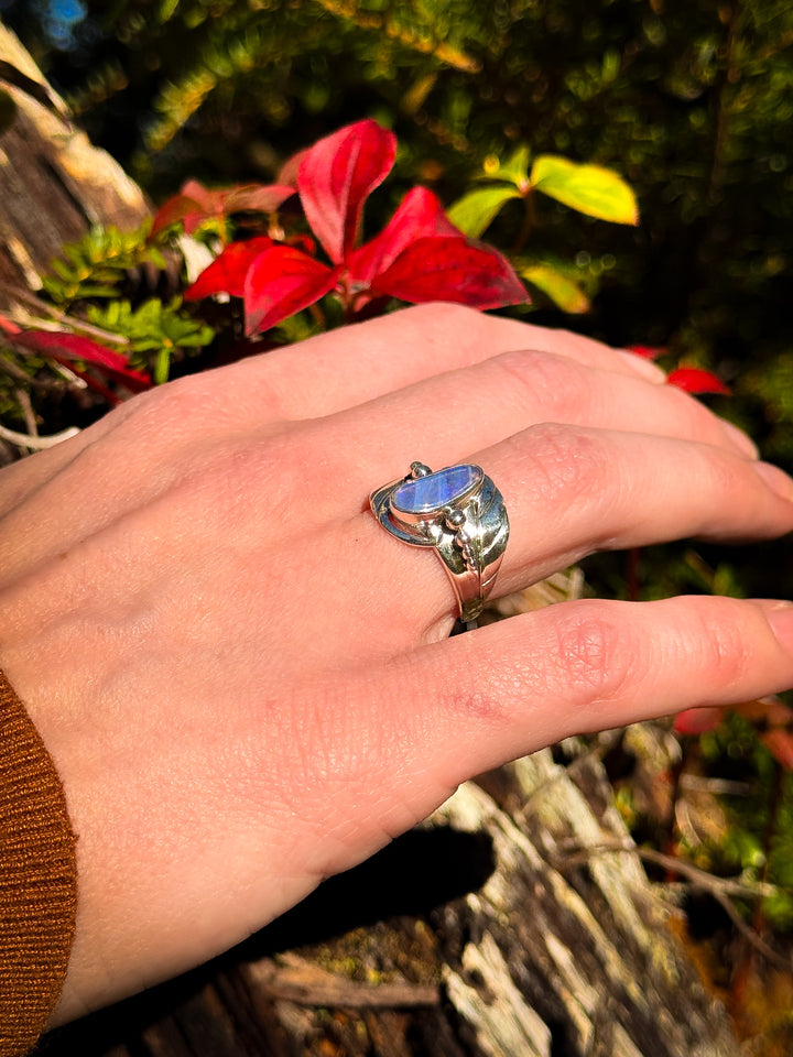 Australian Boulder Opal Ring ~ Tempest