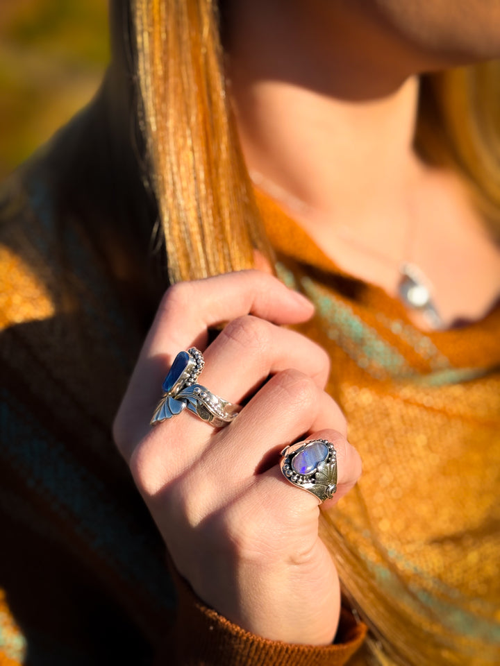 Australian Boulder Opal Ring ~ Twilight