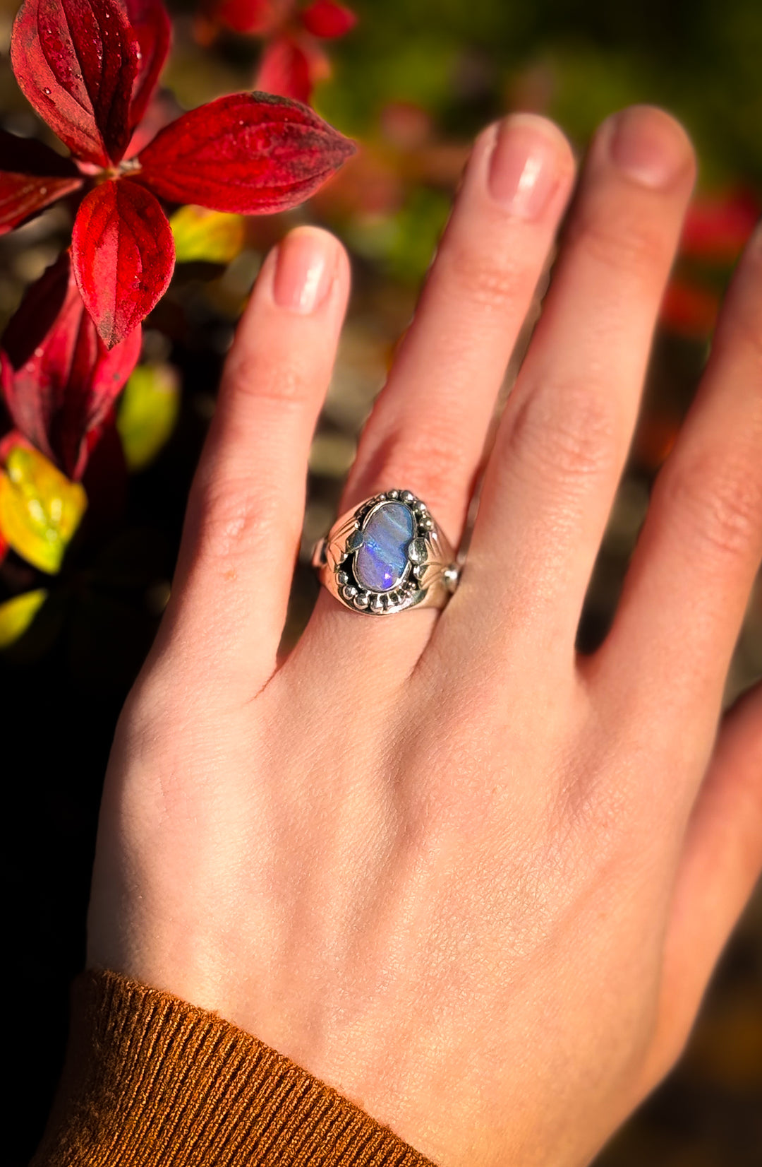 Australian Boulder Opal Ring ~ Twilight