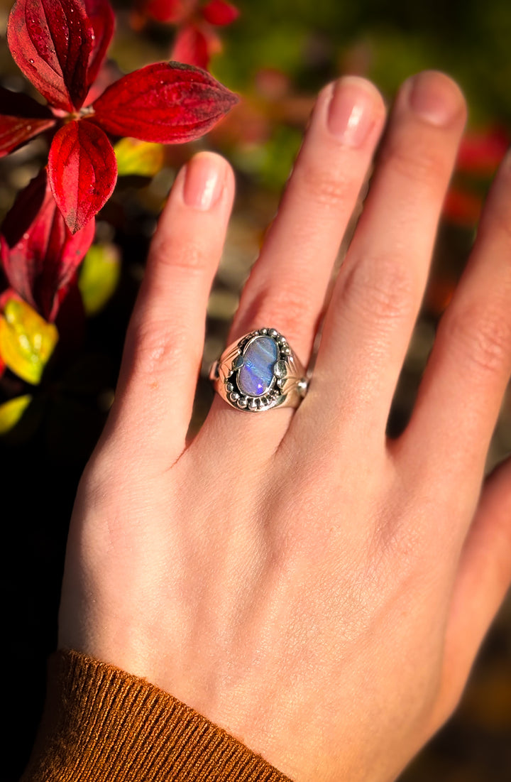Australian Boulder Opal Ring ~ Twilight