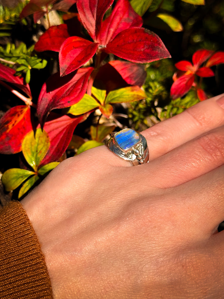 Australian Boulder Opal Ring ~ WildFire