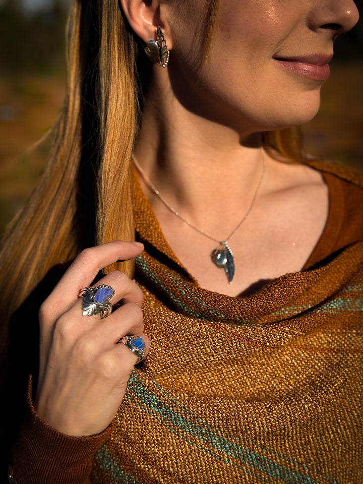 Australian Boulder Opal Ring ~ WildFire