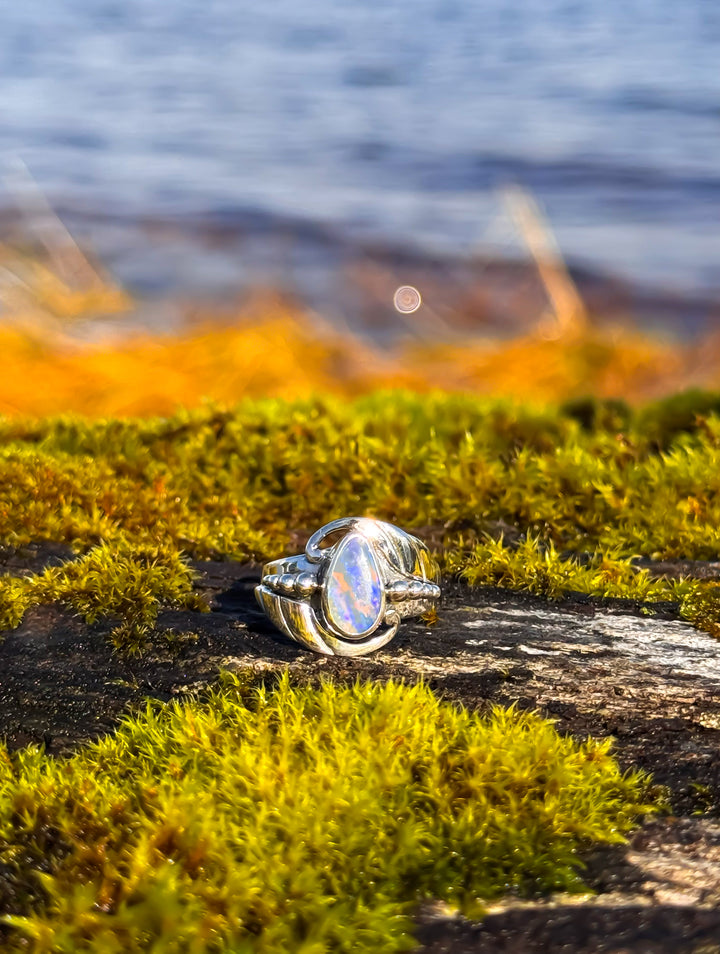 Australian Boulder Opal Ring ~ Ember