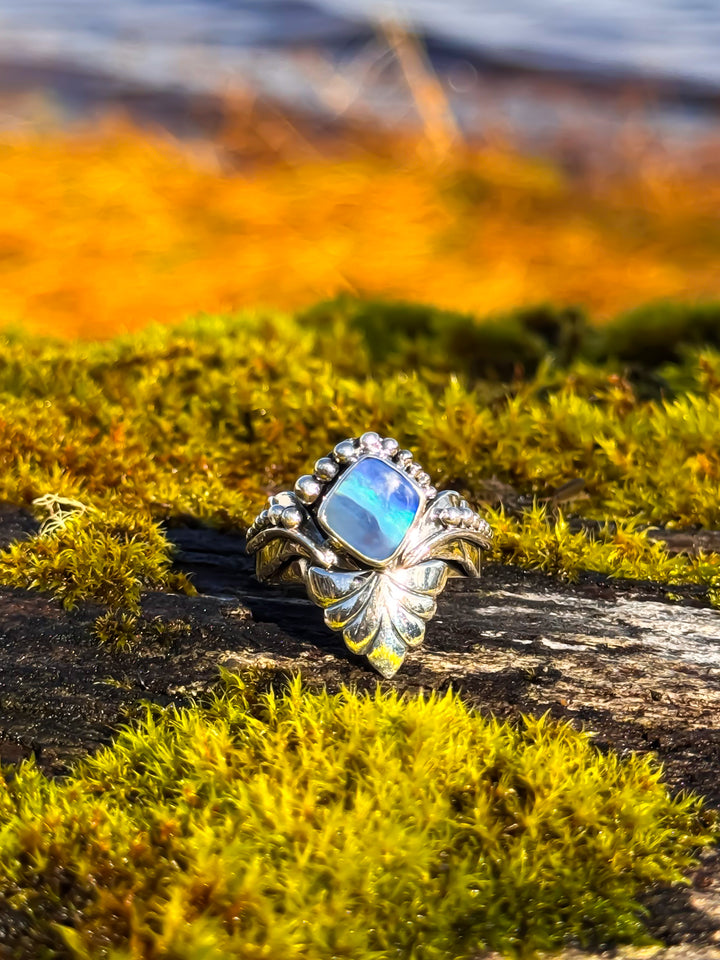 Australian Boulder Opal Ring ~ Nebula