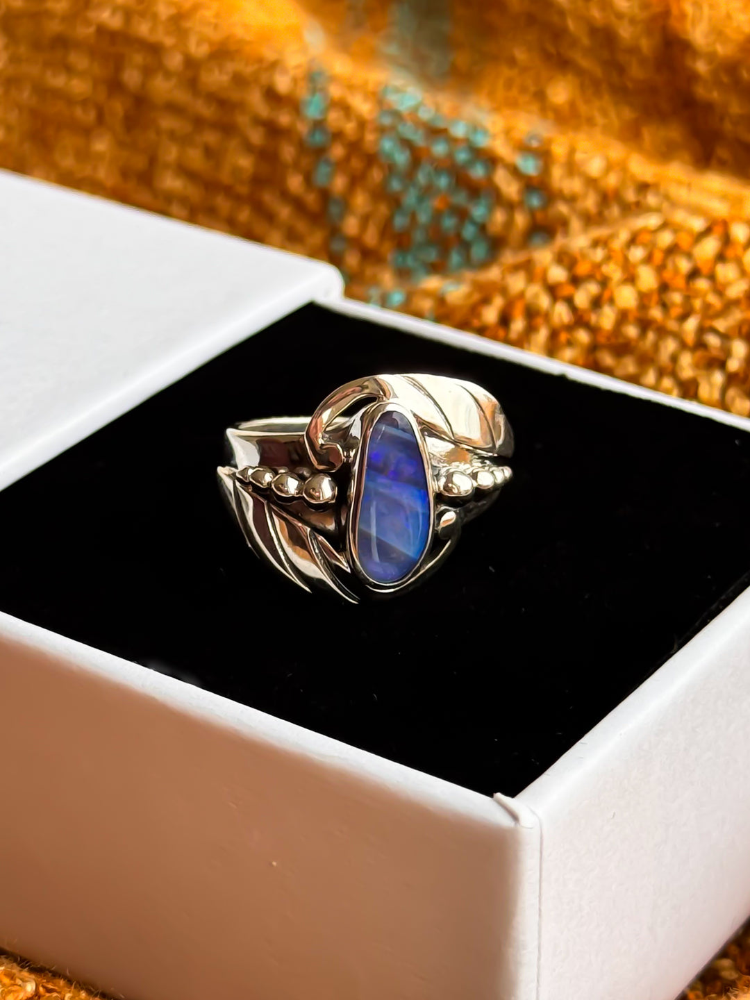 Australian Boulder Opal Ring ~ Tempest