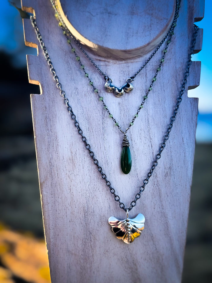 Trinity, Dew Drop Luminary, and Willow Wisp Necklace Trio