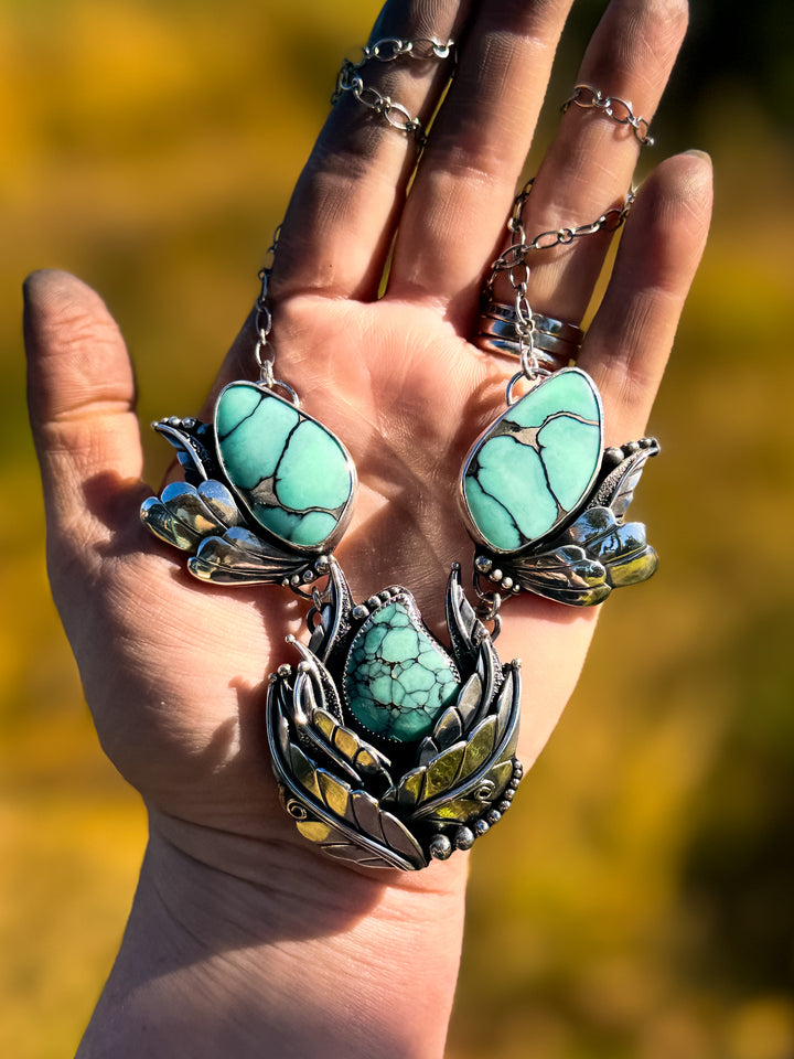 High Grade Desert Bloom Variscite Heirloom Necklace