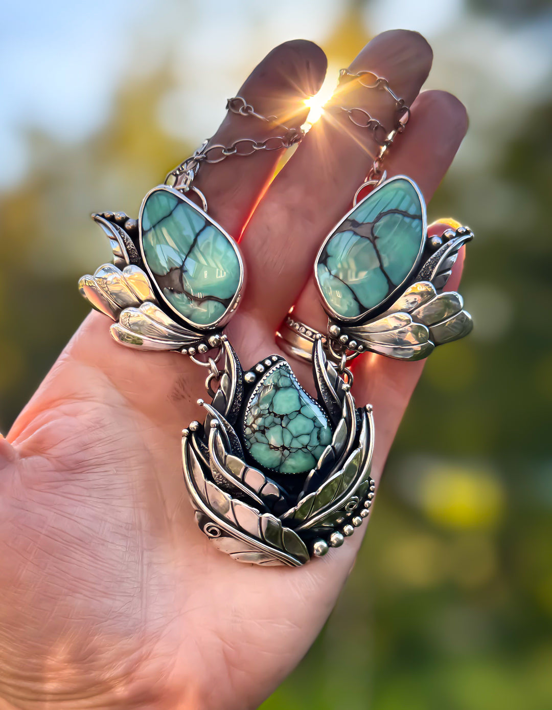 High Grade Desert Bloom Variscite Heirloom Necklace