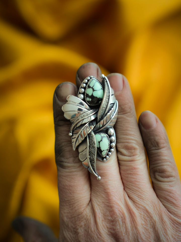 Desert Bloom Variscite Ring - The Awakening