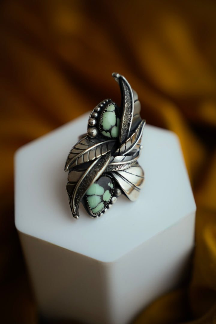 Desert Bloom Variscite Ring - The Awakening