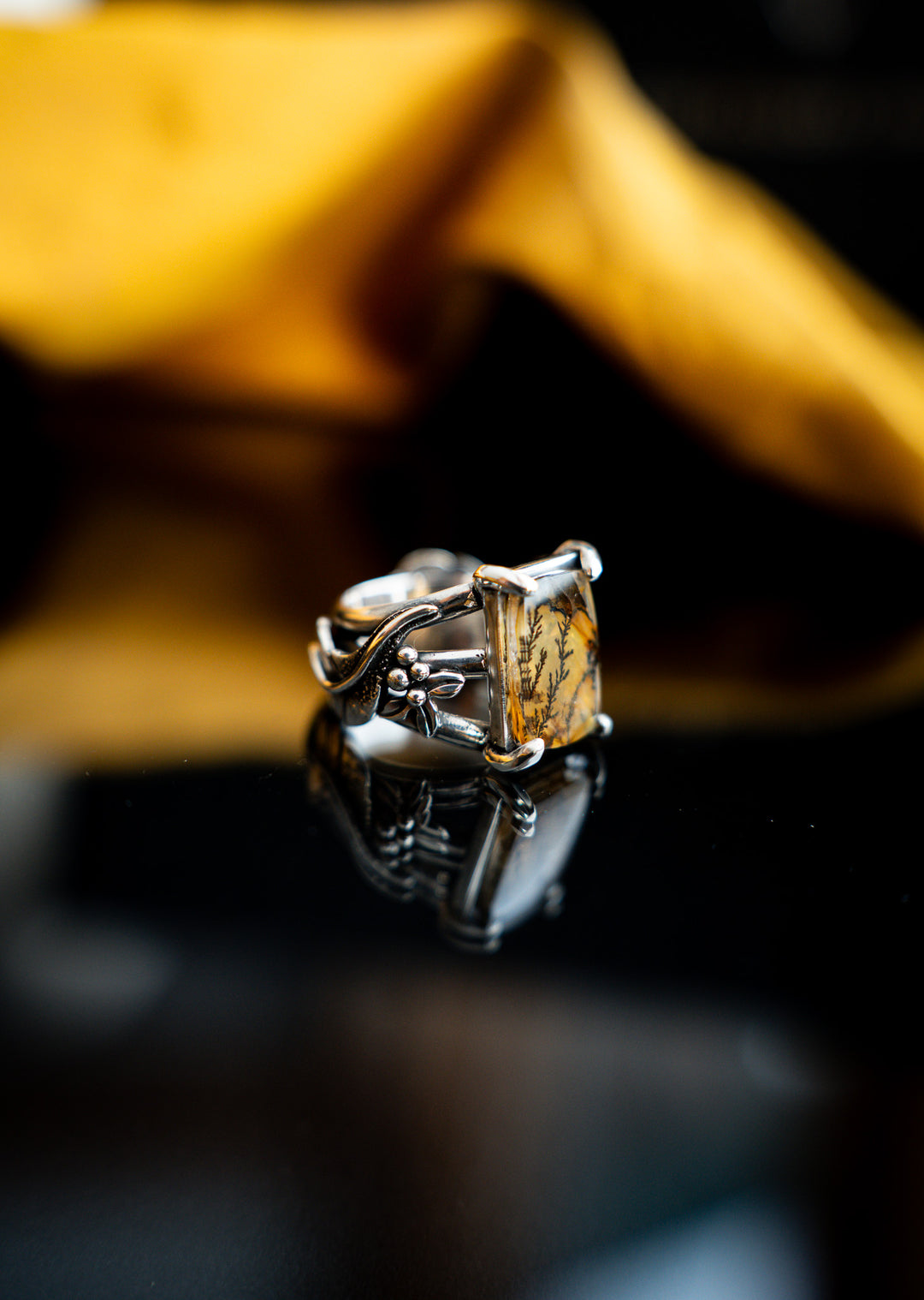 Dendritic Agate Ring