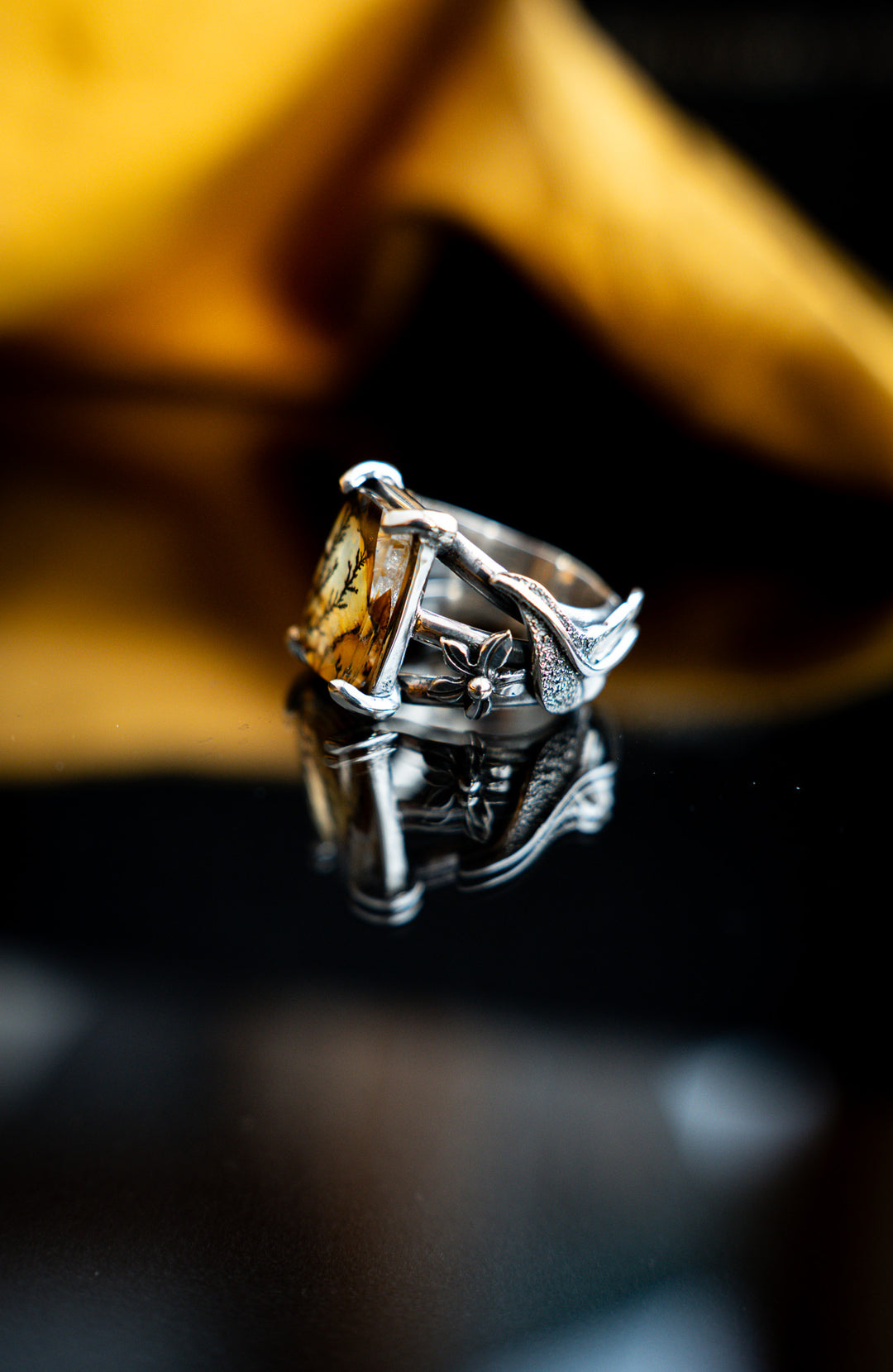 Dendritic Agate Ring