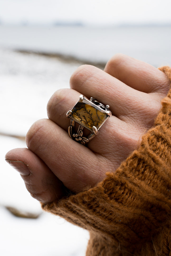 Dendritic Agate Ring