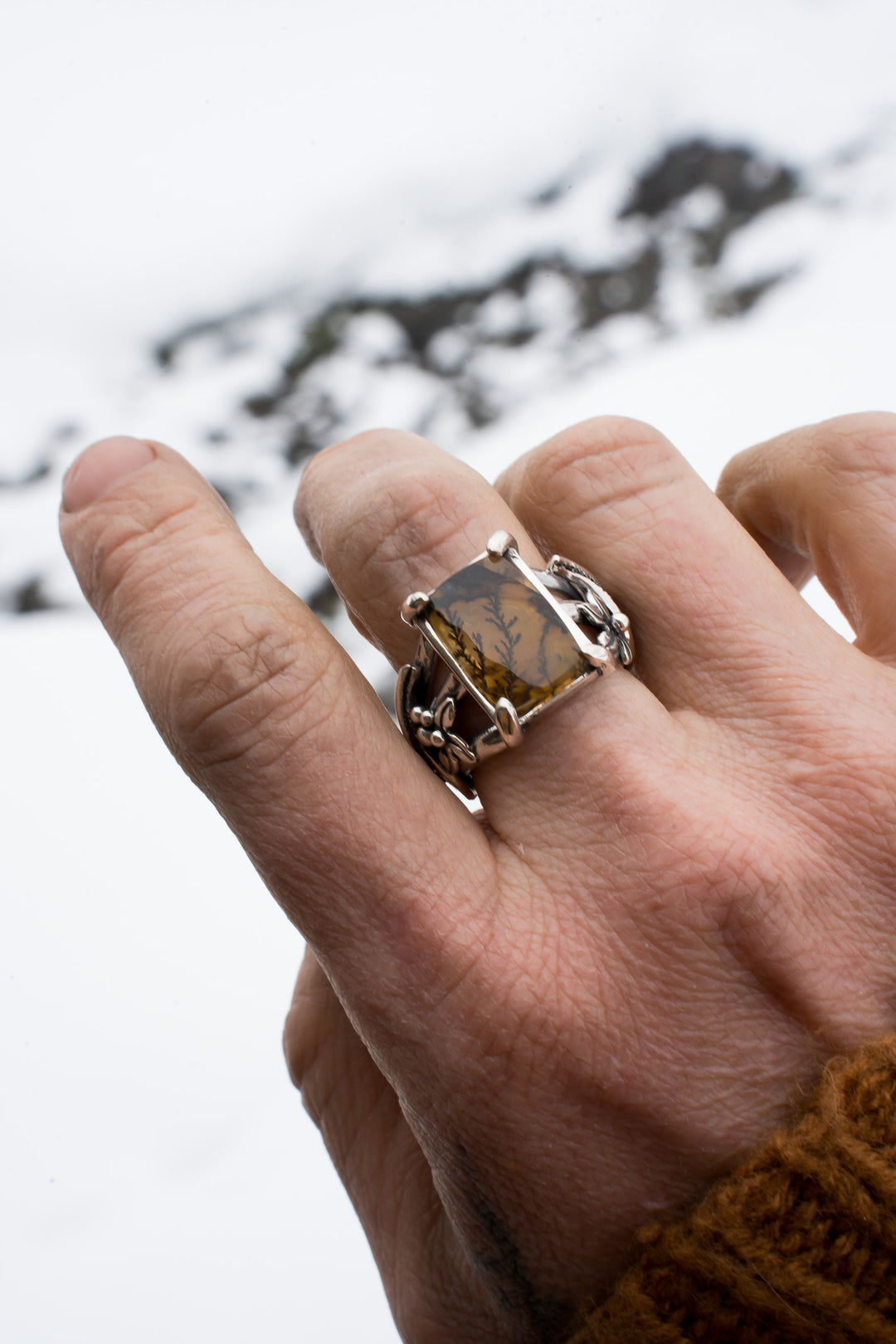 Dendritic Agate Ring