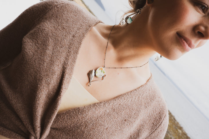 Vintage Ceramic Pendant - Dorothea
