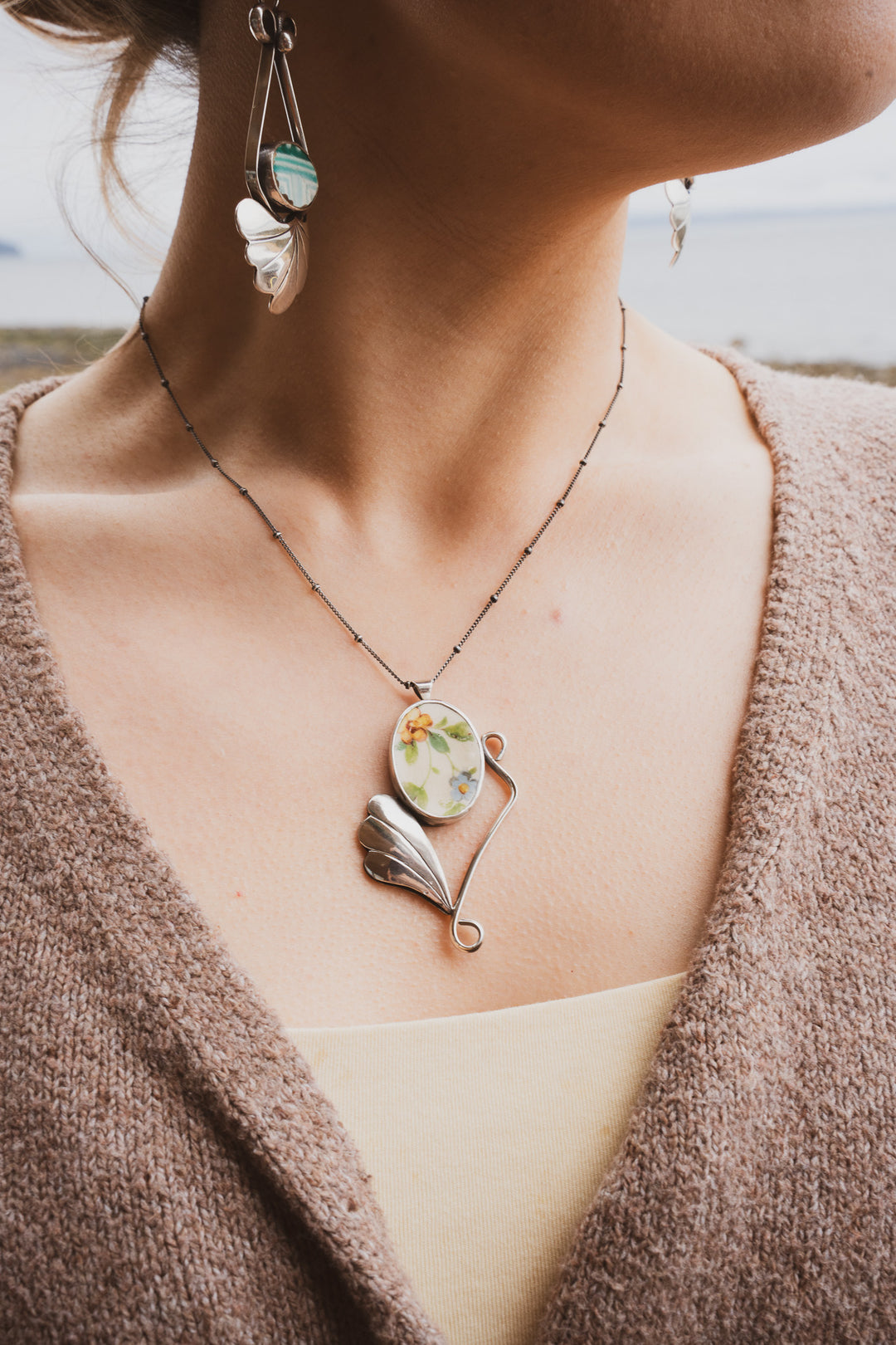 Vintage Ceramic Pendant - Dorothea