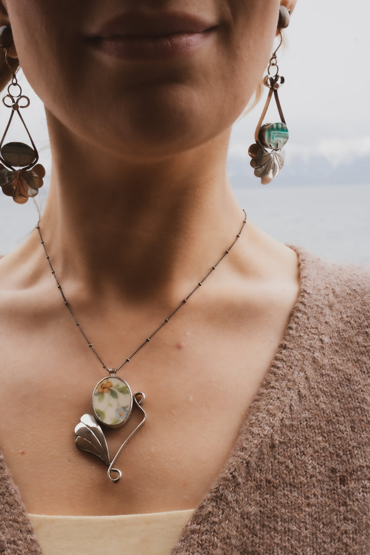 Vintage Ceramic Earrings - Josephine