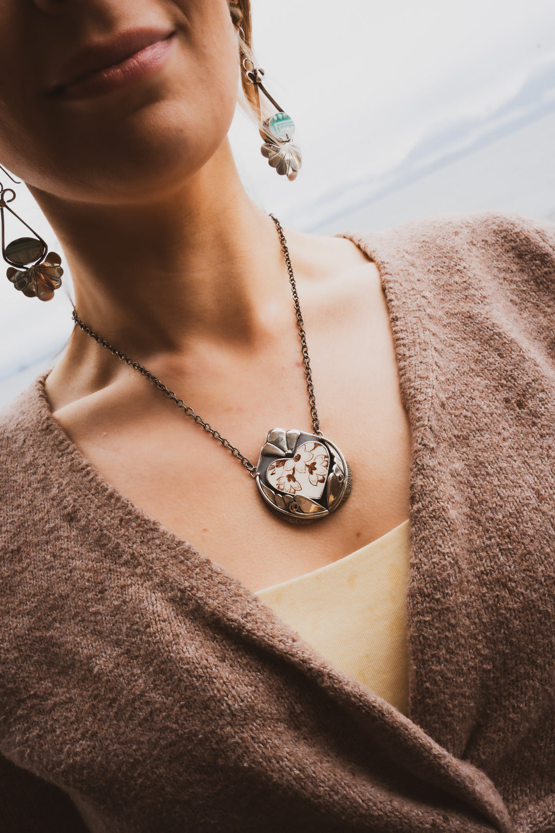Vintage Ceramic Pendant - Beatrice