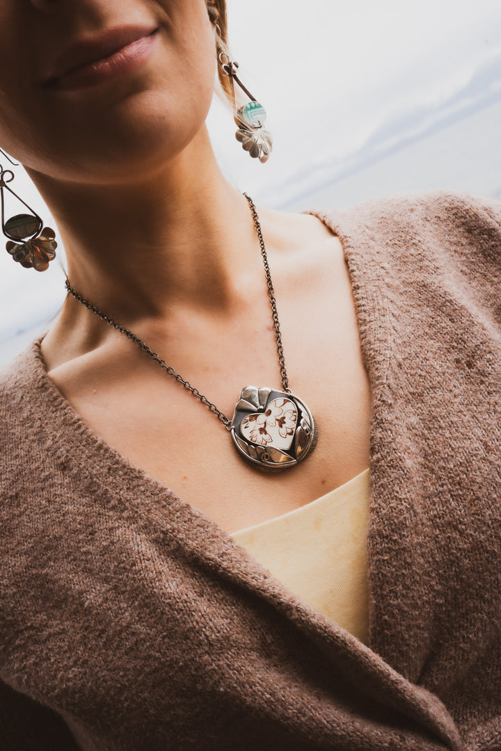 Vintage Ceramic Pendant - Beatrice