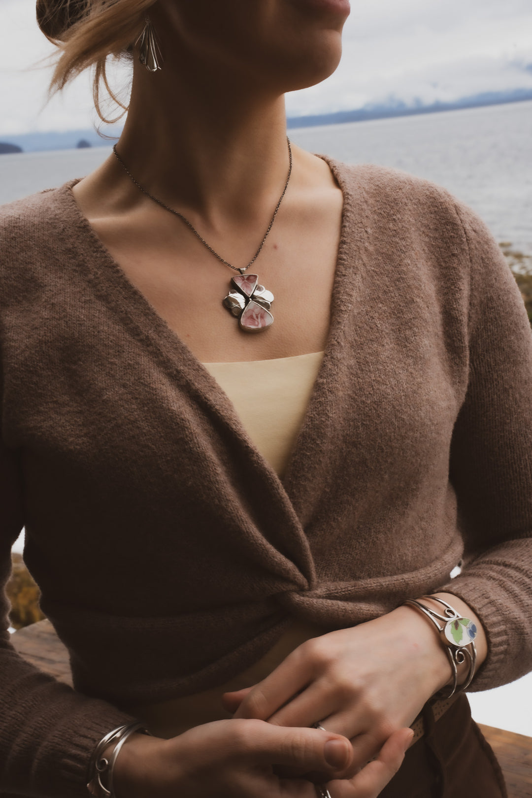 Vintage Ceramic Pendant - Ivy
