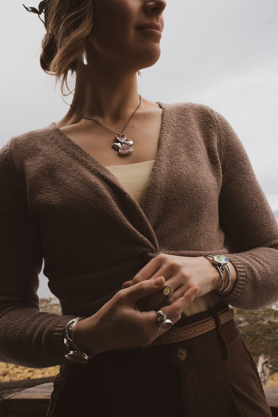 Vintage Ceramic Pendant - Ivy