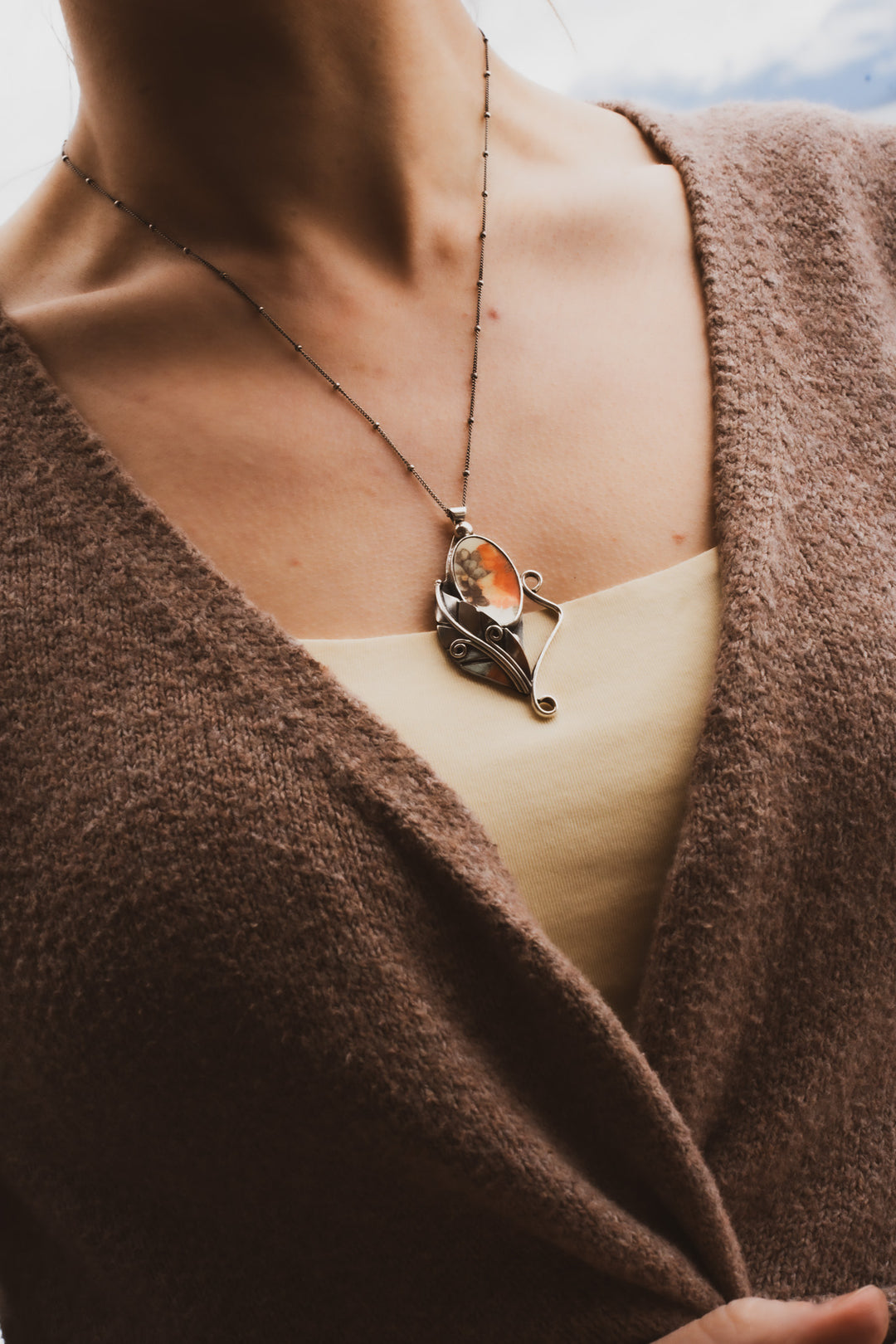 Vintage Ceramic Pendant - Clara