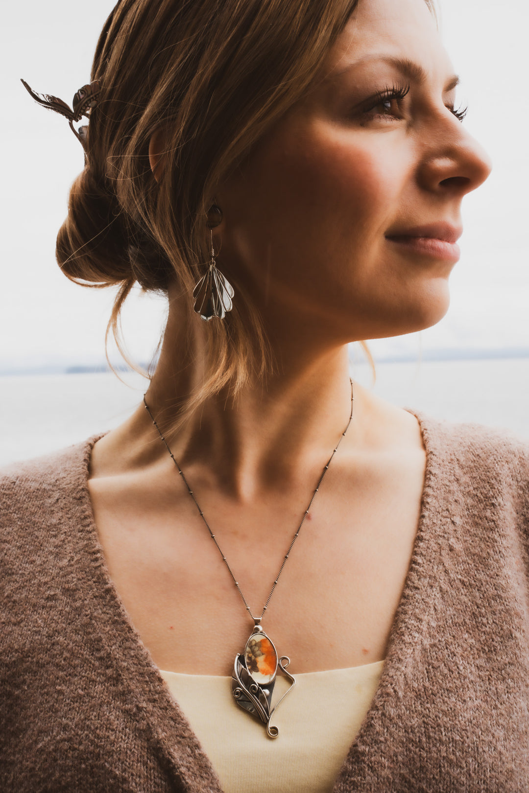 Vintage Ceramic Pendant - Clara