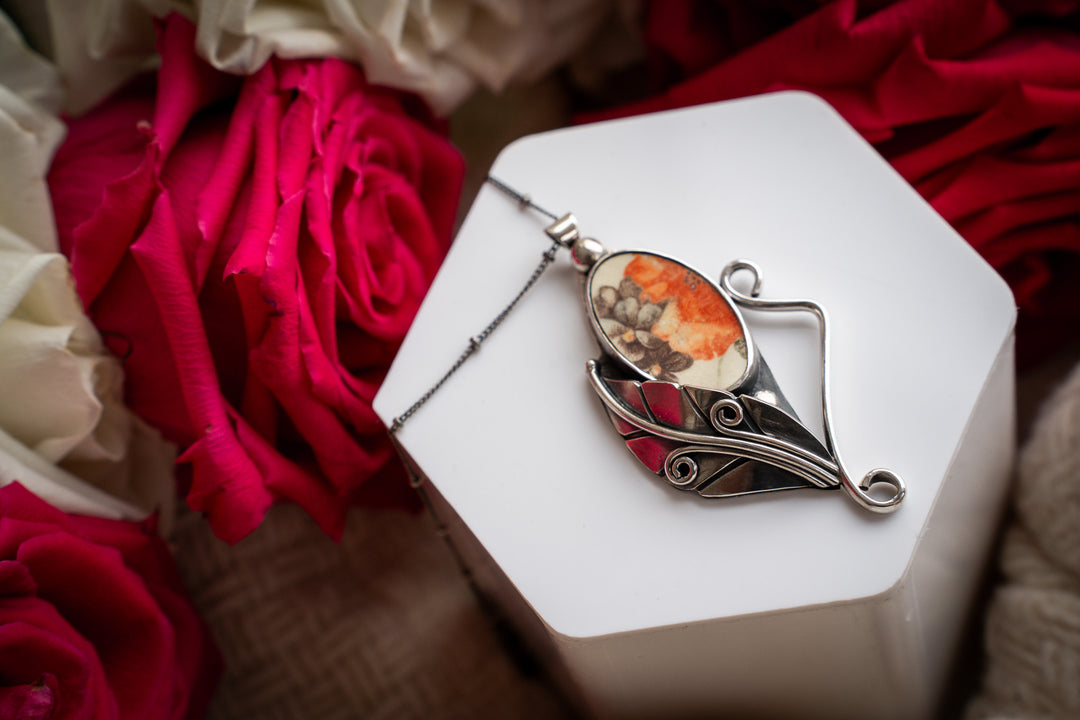 Vintage Ceramic Pendant - Clara