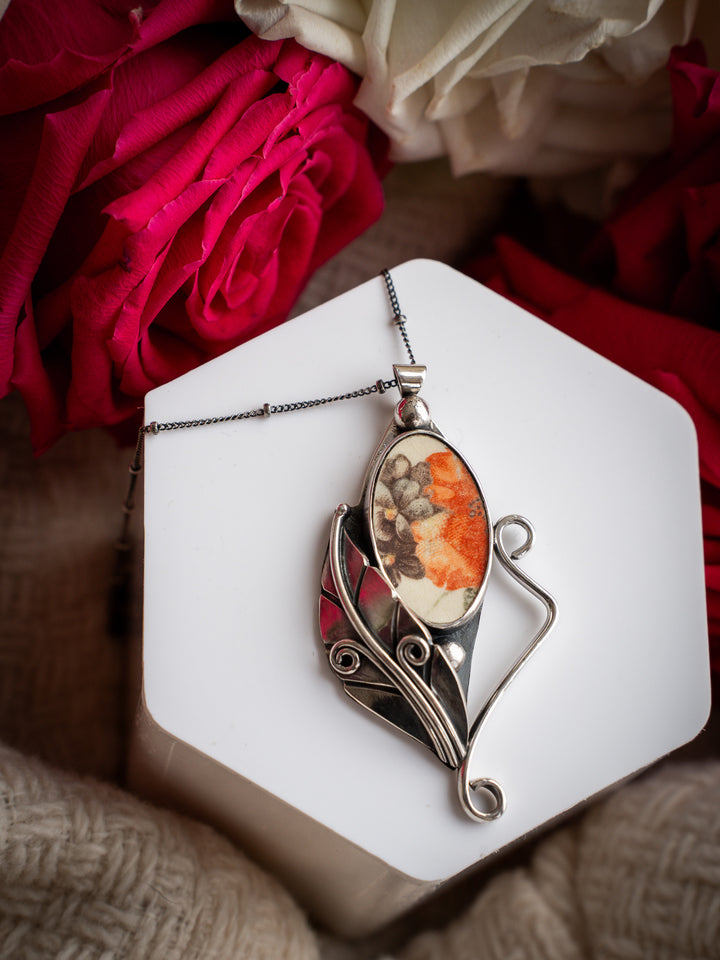 Vintage Ceramic Pendant - Clara