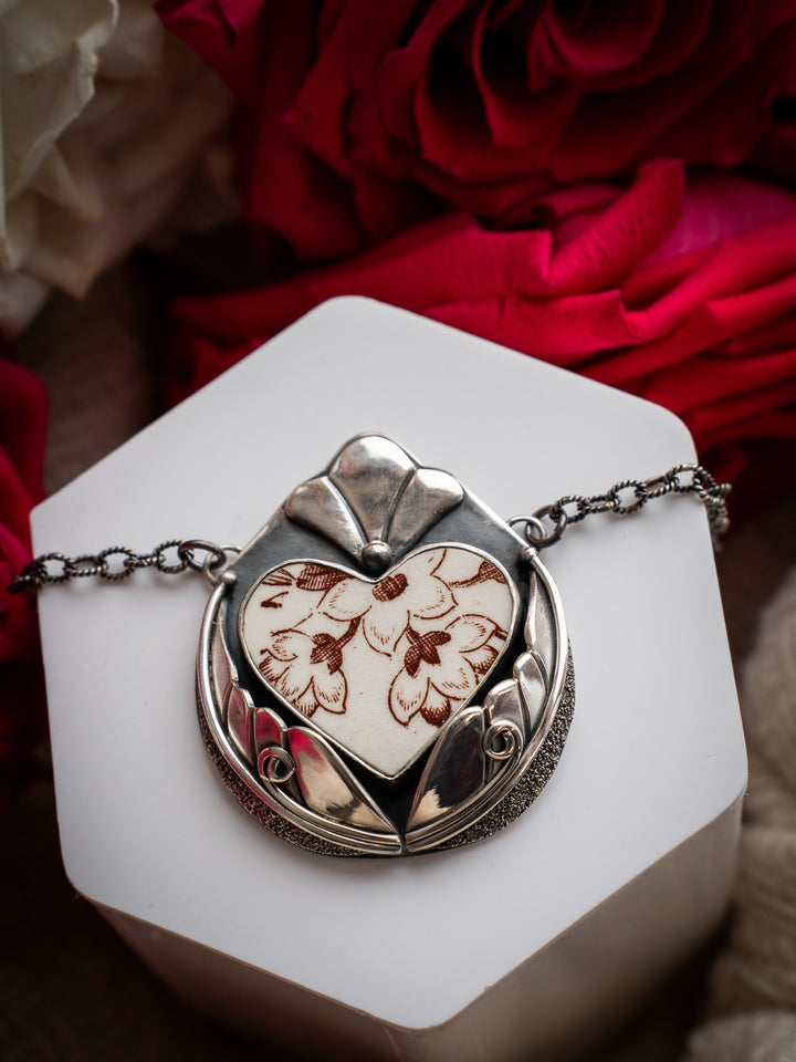 Vintage Ceramic Pendant - Beatrice