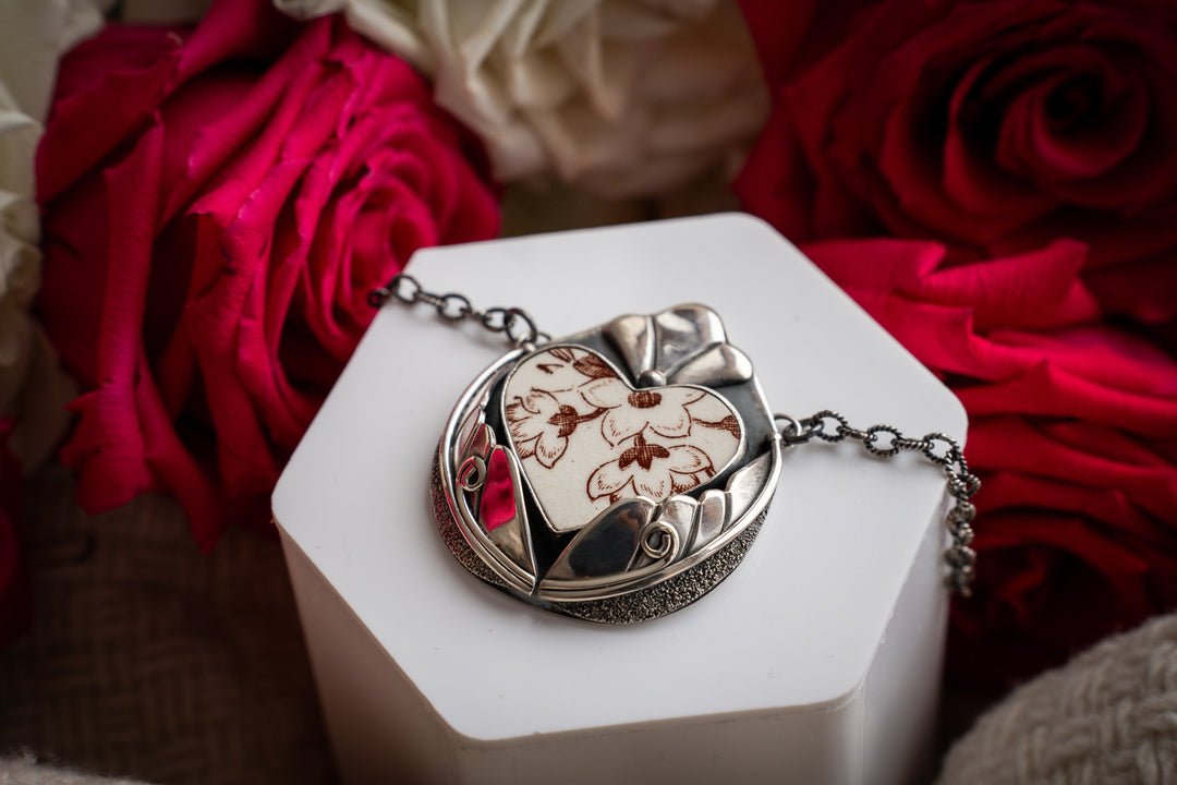 Vintage Ceramic Pendant - Beatrice
