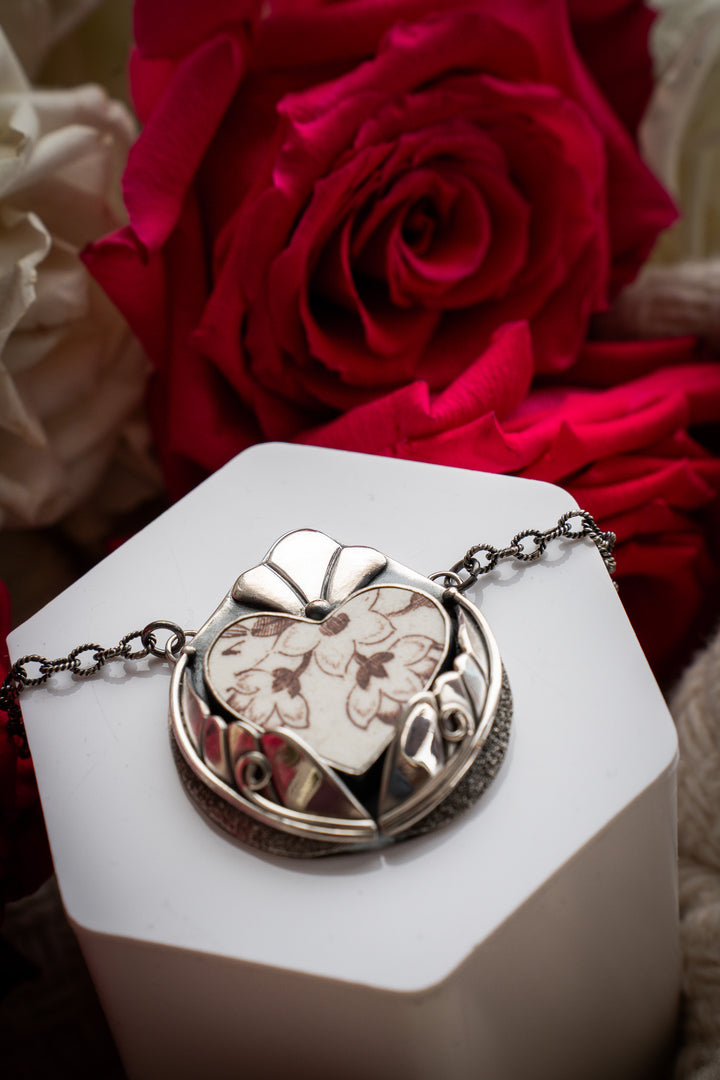 Vintage Ceramic Pendant - Beatrice