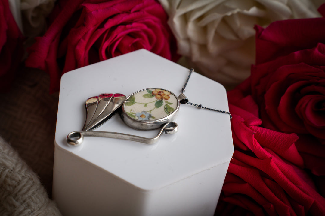 Vintage Ceramic Pendant - Dorothea