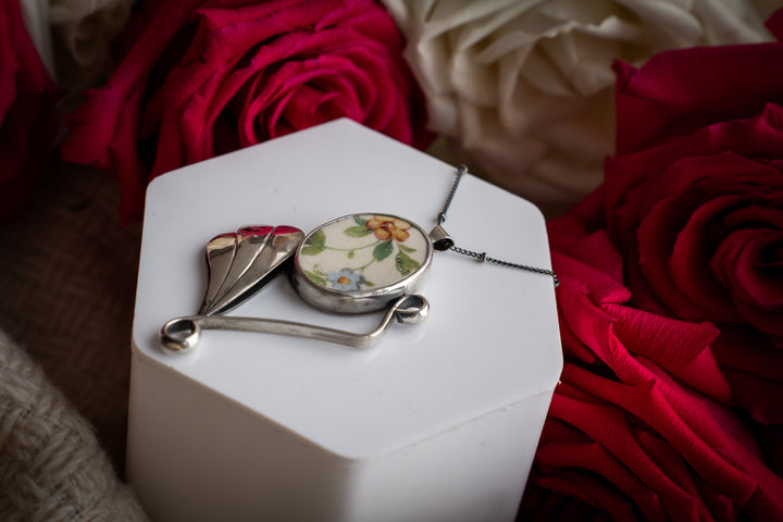 Vintage Ceramic Pendant - Dorothea