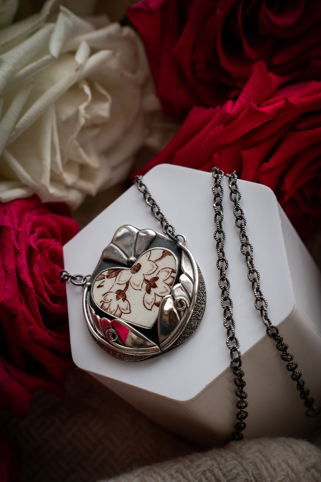 Vintage Ceramic Pendant - Beatrice