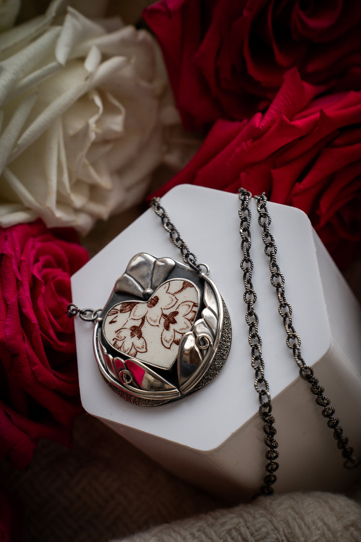 Vintage Ceramic Pendant - Beatrice